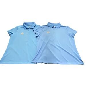 2 Walmart Women’s Employee Uniform Polo Shirts Blue XL